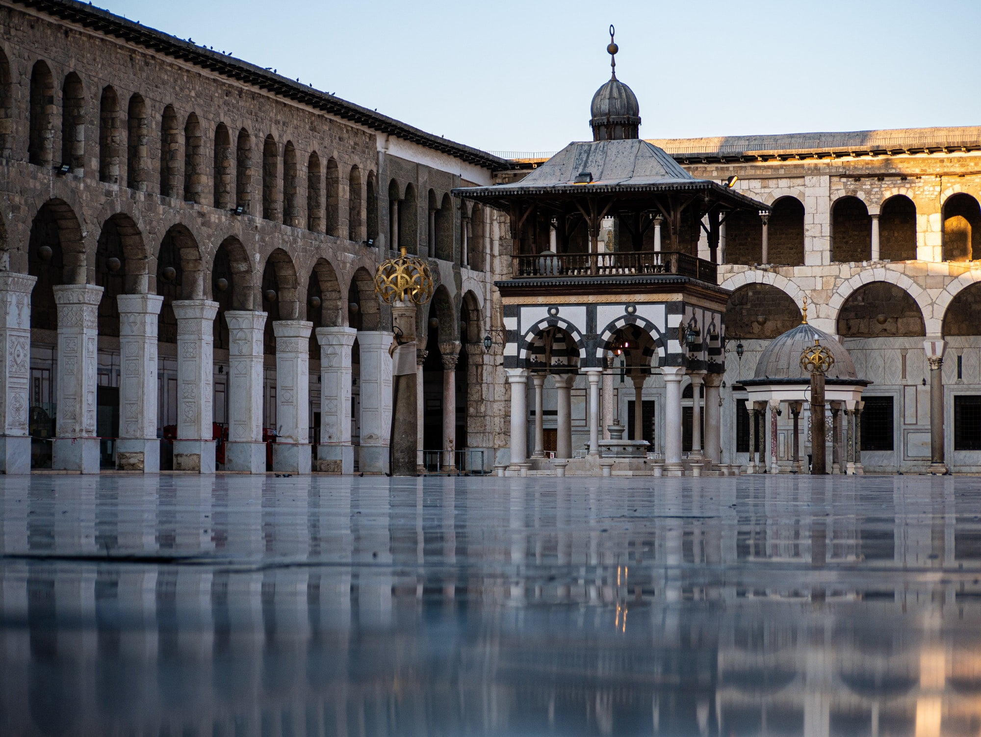 Omawi Mosque in the old district of city of Syria, Damascus